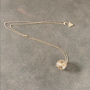 Guess flower ball necklace